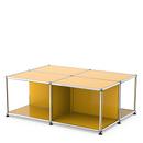 USM Haller coffee table with storage shelves, Golden yellow RAL 1004