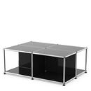 USM Haller coffee table with storage shelves, Graphite black RAL 9011