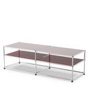 USM Haller side table Type I, Lacquered glass, USM ruby red