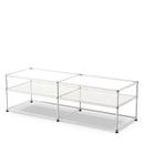 USM Haller side table Type I, Glass, Pure white RAL 9010