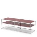 USM Haller side table Type I, Metal, USM ruby red