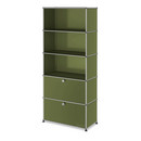 USM Haller Storage Unit with 2 Drop-down Doors, Olive green RAL 6003