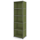 USM Haller Bookcase 50, Open, Olive green RAL 6003