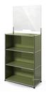 USM Haller Counter M with Security Screen, Olive green RAL 6003, With feet