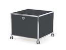 USM Haller Printer Container, 50 cm, Anthracite RAL 7016, With castors