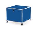 USM Haller Printer Container, 50 cm, Gentian blue RAL 5010, With castors