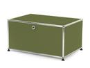 USM Haller Printer Container, 75 cm, Olive green RAL 6003, With feet