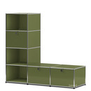 USM Haller Clothes Rack/Bench, Olive green RAL 6003