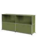 USM Haller Sideboard L with 2 Drop-down Doors, Olive green RAL 6003