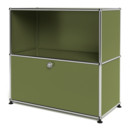 USM Haller Sideboard M with 1 Drop-down Door, Olive green RAL 6003