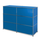 USM Haller Counter Type 1, Gentian blue RAL 5010, 150 cm (2 elements), 50 cm
