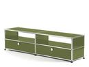 USM Haller TV-Board with Extension Doors, Olive green RAL 6003