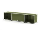 USM Haller TV-Lowboard with Flip-up Door, Olive green RAL 6003