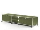 USM Haller TV-Lowboard XL on Castors, Olive green RAL 6003