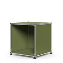 USM Haller Waiting Room Table, H 39,5 x W 39,5 x D 39,5 cm, Olive green RAL 6003