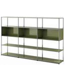 USM Haller Living Room Shelf XL, Olive green RAL 6003