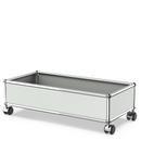 USM Haller box with castors, Light grey RAL 7035, Soft castors for hard floor surfaces