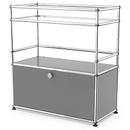 USM Haller Bar Sideboard Type I, Mid grey RAL 7005