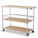 USM Haller Bar Trolley Type III, USM beige, Soft castors for hard floor surfaces