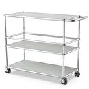 USM Haller Bar Trolley Type III, Light grey RAL 7035, Soft castors for hard floor surfaces