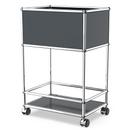 USM Haller Bar Sideboard Type II, Anthracite RAL 7016, Soft castors for hard floor surfaces