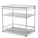 USM Haller bar sideboard with drawers, USM matte silver