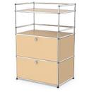 USM Haller bar highboard, USM beige, With 2 drop-down doors