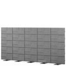 USM Privacy Panels Acoustic Wall, 3,75 m (5 elements), 1,79 m (5 elements), Anthracite