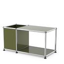 USM Haller side table with storage, Olive green RAL 6003, 35 cm