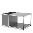 USM Haller side table with storage, Mid grey RAL 7005, 50 cm