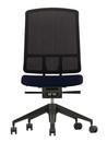 AM Chair, Black, Dark blue/brown, Without armrests, Five-star base deep black, Soft castors for hard floor surfaces