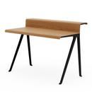 Courier Desk, Natural oak, oiled, Powder-coated deep black