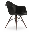 Eames Plastic Armchair RE DAW, Deep black, Without upholstery, Without upholstery, Standard version - 43 cm, Dark maple