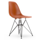 Eames Plastic Side Chair RE DSR, Rusty orange, Without upholstery, Without upholstery, Standard version - 43 cm, Coated basic dark