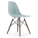 Eames Plastic Side Chair RE DSW, Ice grey, Without upholstery, Without upholstery, Standard version - 43 cm, Dark maple