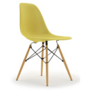 Eames Plastic Side Chair RE DSW, Citron, Without upholstery, Without upholstery, Standard version - 43 cm, Yellowish maple