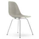 Eames Plastic Side Chair RE DSX, Pebble, Without upholstery, Without upholstery, Standard version - 43 cm, Chrome-plated