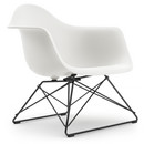 Eames Plastic Armchair RE LAR, White, Without upholstery, Coated basic dark