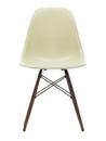 Eames Fiberglass Chair DSW, Eames parchment, Dark maple