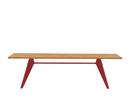 EM Table, 260 x 90 cm, Natural oak solid, oiled, Japanese red