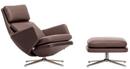 Grand Relax, With Ottoman, Leather Premium F, chestnut, Polished, 41,5 cm