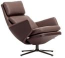 Grand Relax, Without Ottoman, Leather Premium F, chestnut, Basic dark, 46,5 cm