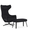 Grand Repos, Chair Grand Repos & Panchina, Fabric Cosy 2 Merino black, 41 cm, Basic dark