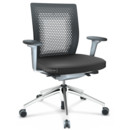 ID Air, Basic dark, Plano fabric-69 dark grey, Soft grey, 5 star foot, polished aluminium, With 3D-armrests, Hard castors for carpets