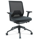 ID Mesh, FlowMotion-with tilt mechanism, with seat depth adjustment, With 2D armrests, 5 star foot , basic dark plastic, Basic dark, Silk mesh seat cover, diamond mesh back, Nero, Hard castors for carpets