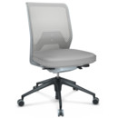 ID Mesh, FlowMotion-without tilt mechanism, without seat depth adjustment, Without armrests, 5 star foot , basic dark plastic, Soft grey, Silk mesh seat cover, diamond mesh back, Soft grey, Hard castors for carpets