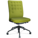 ID Trim, With lumbar support, FlowMotion-without tilt mechanism, without seat depth adjustment, Without armrests, 5 star foot , basic dark plastic, Seat and back Plano, Avocado, Hard castors for carpets