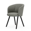 Mikado Armchair, Dark oak, Nubia, Cream / dark brown, Felt pads for hard floor surfaces