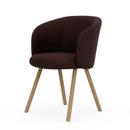 Mikado Armchair, Natural oak, Plano, Dark red / nero, Glides for carpets