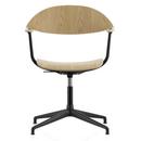 Mynt Chair, Natural oak, protective varnish, Without upholstery, Without upholstery, Deep black, Glides for carpets